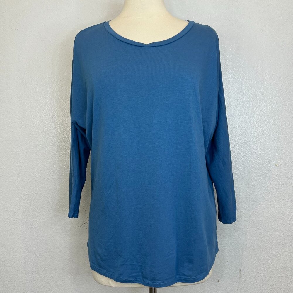 Boden Shirt Womens Blue Cup Of Tea Supersoft‎ Modal Blend Stretch Size 10